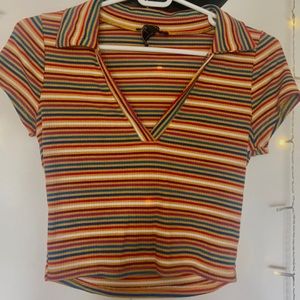 Collard Cropped Shirt